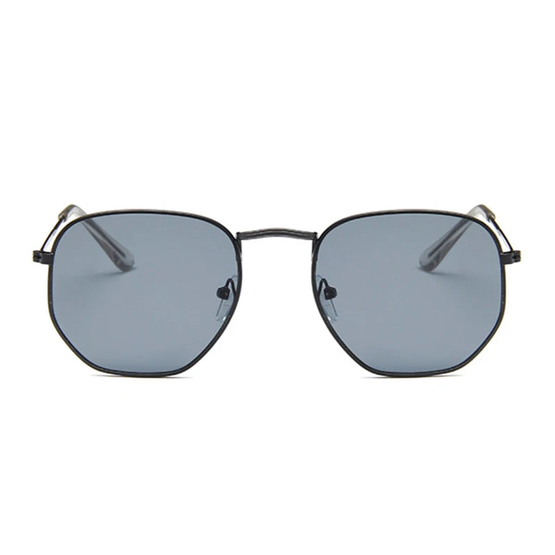 Hexagon Black Sunglasses